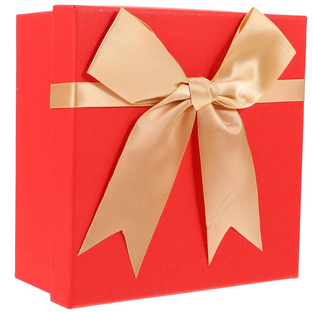 TEHAUX Red Small Box 15x15x7cm Wedding Favor Box Candy Holder Birthday Present Wrapping Party Packaging