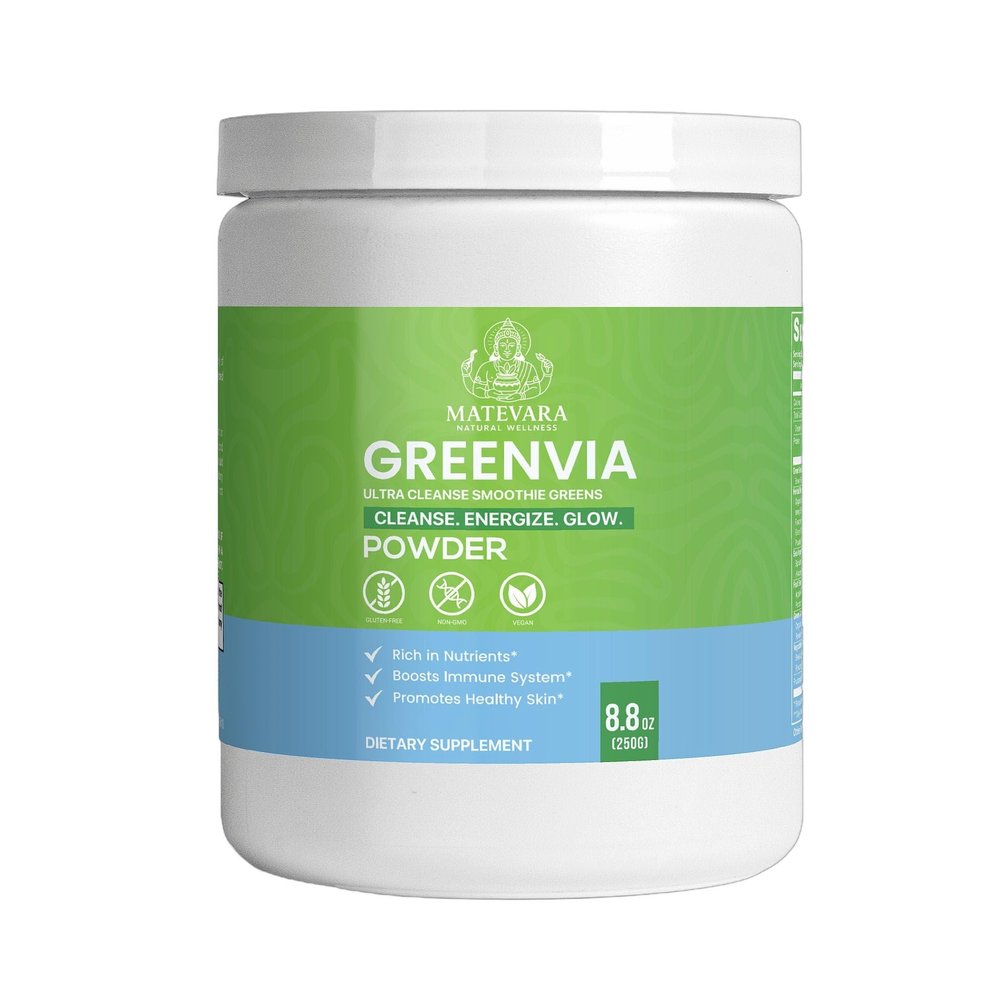 Matevara Greenvia Daily Superfood Greens |Concentrated Wellness Blend | 250g