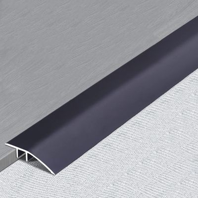 Small Thresholds Ramp for Doorways/Uneven Flooring/Wood to Tile,Floor Transition Strip Black, Low Reducer Edge Trim Adhesive, Easy to Install(Length 130cm)