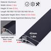 Small Thresholds Ramp for Doorways/Uneven Flooring/Wood to Tile,Floor Transition Strip Black, Low Reducer Edge Trim Adhesive, Easy to Install(Length 130cm) view 4