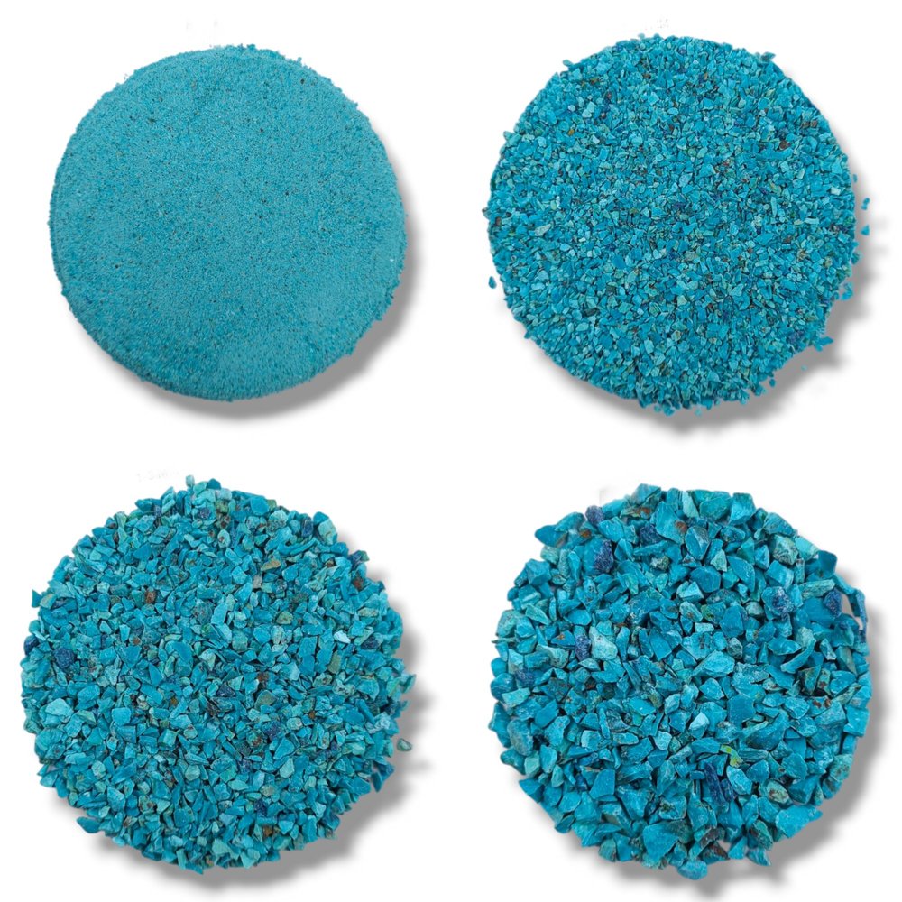 Azurite Crushed Gemstone Powder All Size Natural Azurite Coarse Healing Stone Powder Crush Stone Dust Powder Woodwork, Massage Powder (50 Gram (1.76 OZ), 0.5 to 1 MM)