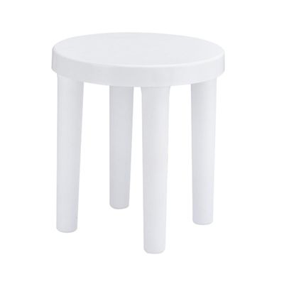 FOYTOKI Small Plastic Non-Slip Thickened Stool, 25x27cm Round Low Stool, Household Bathroom Anti-Skid Furniture Seating