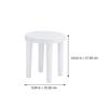 FOYTOKI Small Plastic Non-Slip Thickened Stool, 25x27cm Round Low Stool, Household Bathroom Anti-Skid Furniture Seating view 2