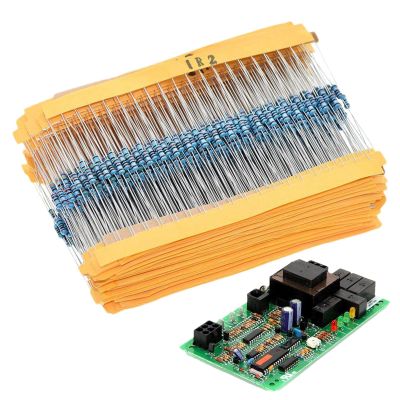1/4 Watt Resistor Kit, Assorted Metal Film Resistors, 600 Piece Electronics Set for DIY Projects, Mixed Value Resistors Model RSK 600, Electrical Component Kit with Color Bands, Soldering Accessories