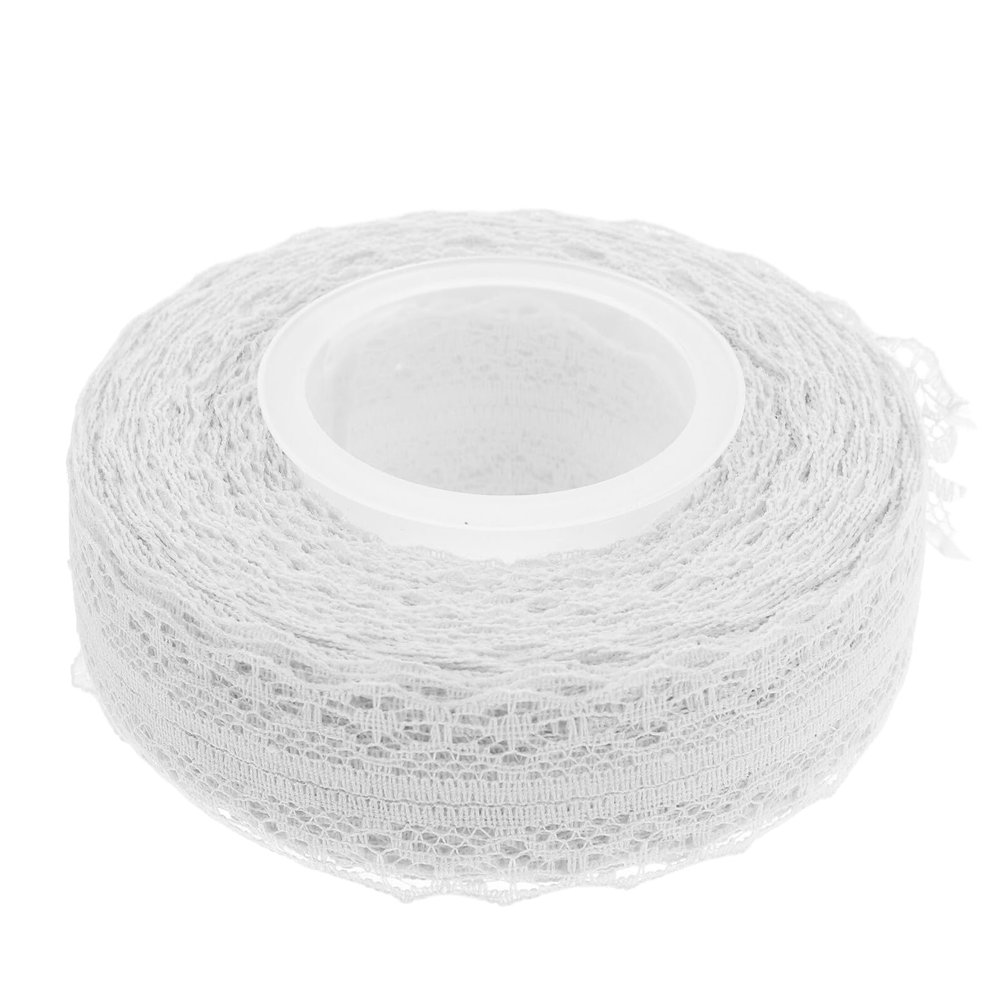 GLEAVI Lace Ribbon 30mm White 22 Yards Roll for Wrapping and DIY Crafts, Wedding Decoration Trim Ribbon for Present Wrap, Sewing, Floral Arrangements, and Handmade Bows