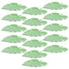 Luxshiny 16pcs Leaf-shaped Disposable Paper Plates, Tropical Luau Party Snack and Dessert Plates, Green Hollowed Eco-friendly Paper Food Tray for Birthday Picnic Gatherings view 1