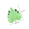 Luxshiny 16pcs Leaf-shaped Disposable Paper Plates, Tropical Luau Party Snack and Dessert Plates, Green Hollowed Eco-friendly Paper Food Tray for Birthday Picnic Gatherings view 2