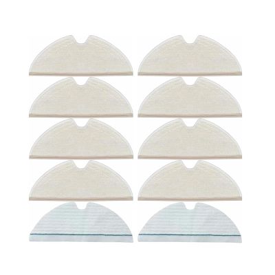 10PCS Mop Pad Compatible for Roborock Q5 Pro/Q8 Max/Q8 Max+/Q7/Q7+/Q7 Max/Q7 MAX+/S5/S50/S51/S55/S5 Robot Vacuum Cleaner