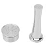 Stainless Steel Coffee Capsule Reusable Coffee Pods Refillable Coffee Capsule with Spoon Brush Hammer for Nespresso Machines Durable Rust Proof view 2