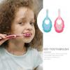 Abaodam Soft Bristle Toothbrush 2pcs for Ages 1-6, Manual Teeth Clean Tools with Travel-Friendly Design in Blue and Pink, Dental Care Supplies view 3