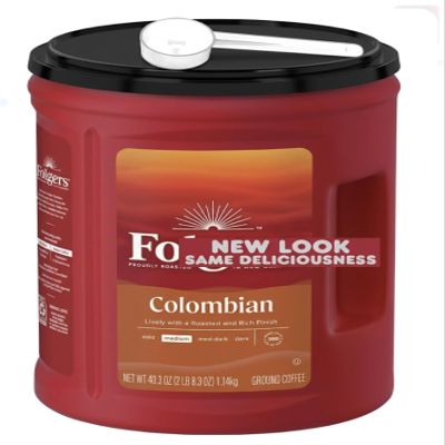 100% Colombian Medium Roast Ground Coffee, with Measuring Scoop (40.3 Ounce(1 Pack), Colombian)
