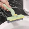 Crevice Cleaning Brush, Rotating Hard Bristle Tool, 30cm Long Handle Scrubber for Tub, Kitchen Corners, Multi Purpose Household Brush with Tweezers Wiper, Bathroom Floor Cleaner, Crevice for Deep view 3