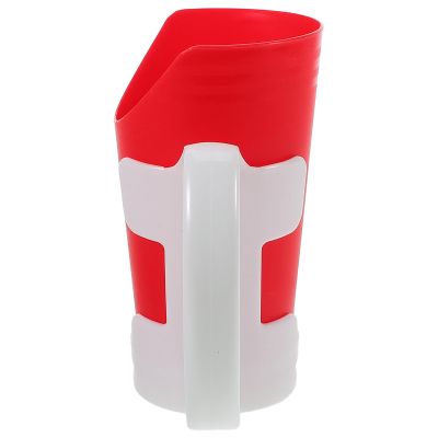Didiseaon Ergonomic Nosey Cup for Seniors with Cut-out U-shaped Rim, 1 Red Spill-resistant Hospital Drinking Aid Featuring Stable Grip and Removable Base for Elderly and Disabled Patients
