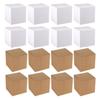 Didiseaon Brown Kraft Paper Boxes 20pcs Square Kraft Packing Boxes 10x10x10cm for Candy Wrapping and Packaging view 1