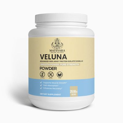 Matevara Veluna Advanced 100% Whey Protein Isolate | 28.4 oz (805g)