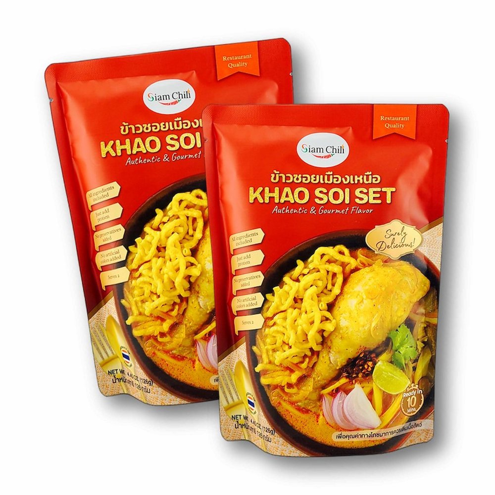 Siam Chili Khao Soi All-in-One Meal Kit Set 4.45 Oz. / 126 g. (Pack of 2)