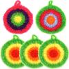 Ciieeo Dish Towels 5pcs Thick Water Absorbent Kitchen Washcloths Hanging Crochet Cleaning Cloths for Home Dishwashing and Cutlery Random Color view 1