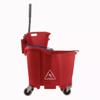 8.75 Gallon Red Polypropylene Mop Bucket Combo with Wringer and Soiled Water Insert PS12360 view 2