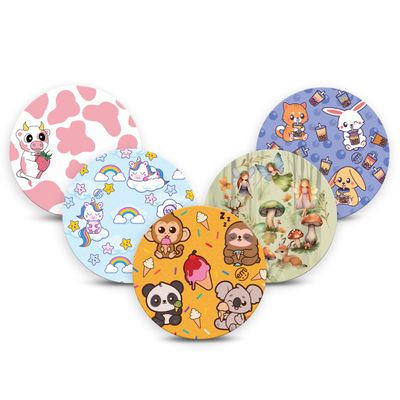 ExpressionMed - Adhesive Patches for Dexcom G7 (5-Pack) - OverPatch, Waterproof, Non-Fraying, Pre-Cut CGM Sensor Tapes (Unicorn Fairy Magic Variety Pack) - Made in USA