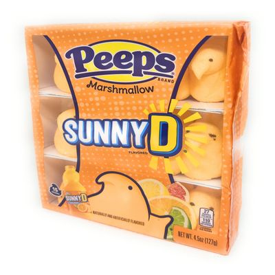 Sunny D Delight Flavored Marshmallow Peeps - 15 chicks