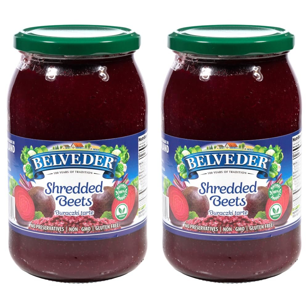 Belveder Beets 31.74 oz. Vegan, Non-GMO, Gluten-Free (31.74 Ounce (Pack of 2), Shredded Beets)