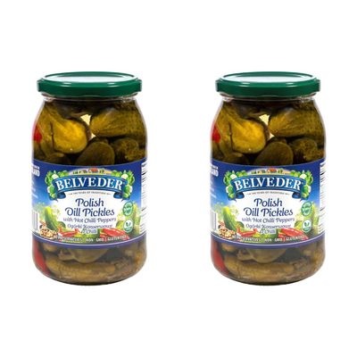 Belveder (Polish Dill Pickles with Hot Chilli Peppers)