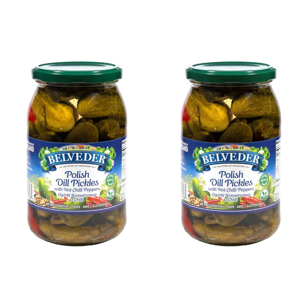 Belveder (Polish Dill Pickles with Hot Chilli Peppers)