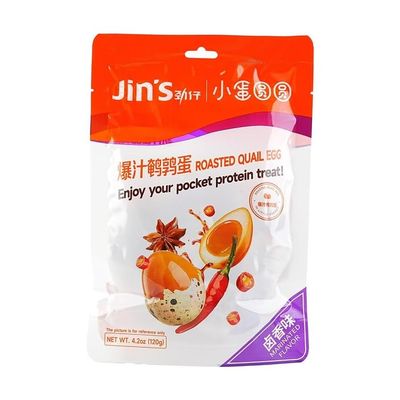 JIN'S JINZAI Roasted Quail Egg, 4.23 oz, 3 Packs (Marinated)