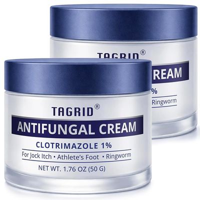 TAGRID 1% Clotrimazole Antifungal Cream Complete Care for Athlete's Foot, Jock Itch & Ringworm Relief Ideal for Post-Workout Refreshment & Skin Hydration