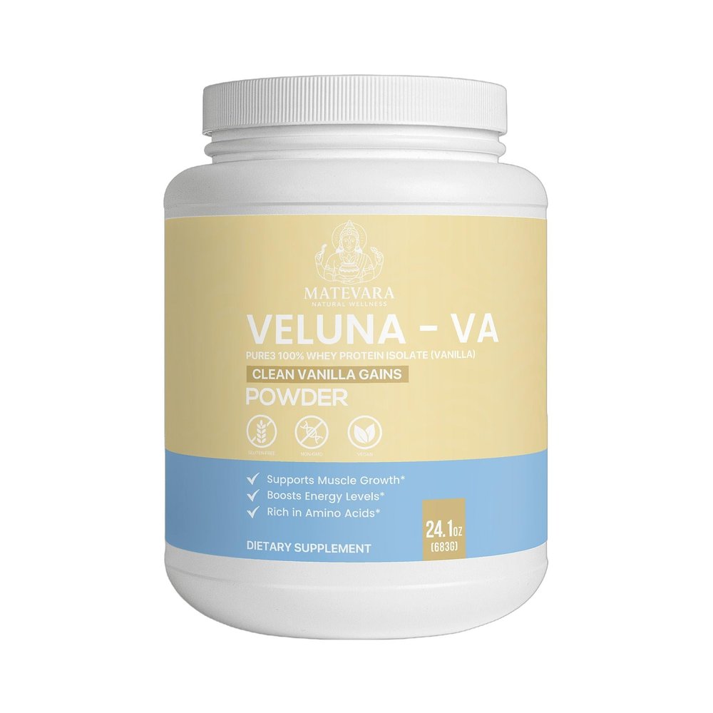Matevara Veluna VA Pure3 Whey Protein Isolate Powder |24.1oz (683g)