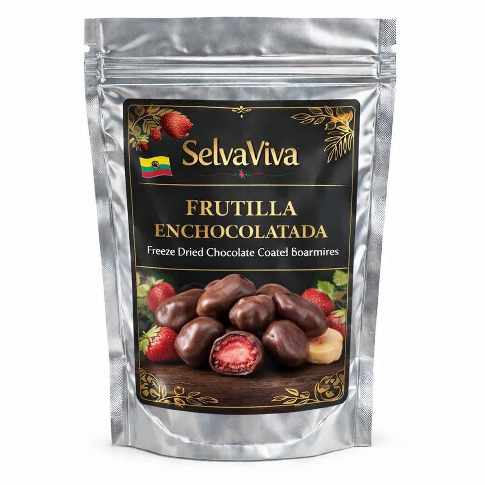 SelvaViva Frutilla Enchocolatada, Freeze Dried Chocolate Coated Strawberries