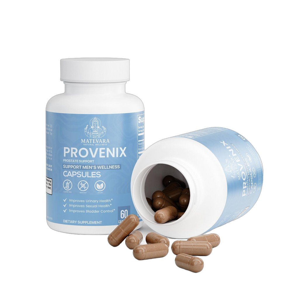 Matevara Provenix Prostate Support Supplement | Men's Daily Wellness & Urinary Comfort Formula with Plant-Based Ingredients, 60+60 Capsules - 2 Month Supply