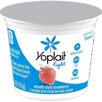 Yoplait Gluten Free Light Yogurt Single Serve Cup Variety Pack Strawberry Strawberry Banana 48/4 OZ