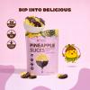Life Plus Style Gourmet Hashtag Munch Pineapple Slices Dipped in Dark Chocolate Non GMO Healthy Rich Dark Chocolate Covered Sweet Pineapple Fuit Snack Chocolate Candy Treat 7oz Resealable Bag view 3