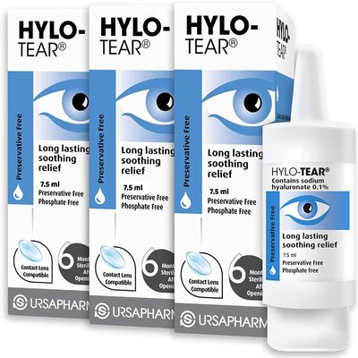 Tear Optic Drops for Treatment of Severe and Dry and Long Lasting Relief,Sodium Hyluronate 0.1% 10ml (Pack of 3)