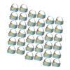 TEHAUX Easter Candy Boxes 50pcs DIY Party Favor Basket Snack Holder Green Floral Boxes for Cookies Sweets Packaging Easter Decor Party Supplies view 1