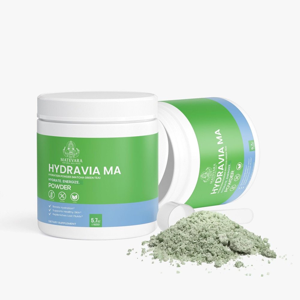 Matevara Hydravia Hydration Powder | 5.71 Oz (Matcha)
