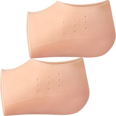 Luxshiny Invisible Height Increase Insoles 2.5cm Sebs Heel Lift Cushions 1 Pair Skin Color Comfortable Half Shoe Inserts Unisex Heel Protector Pads for Daily Wear