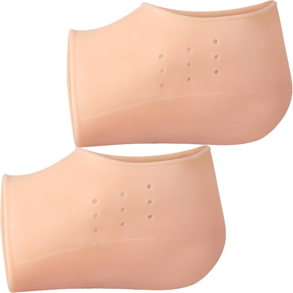 Luxshiny Invisible Height Increase Insoles 2.5cm Sebs Heel Lift Cushions 1 Pair Skin Color Comfortable Half Shoe Inserts Unisex Heel Protector Pads for Daily Wear