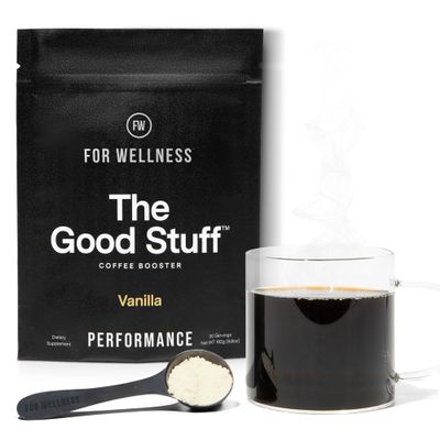 The Good Stuff | Vanilla Coffee Booster | Healthy Coffee Creamer for Focus & Energy | Keto, Non-Dairy Creamer Powder with MCT Oil, Collagen & L-Theanine | 30 Servings