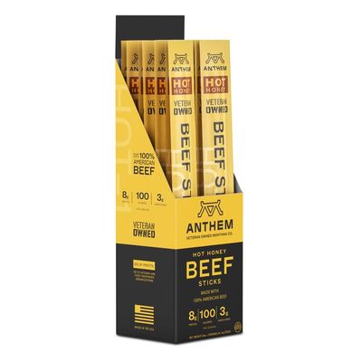 Anthem Snacks Little Stick Beef Hot Honey 1 oz (Pack of 24)