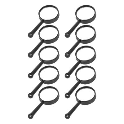 TOPPERFUN 10pcs Portable Handheld Magnifying Glass Set 25mm Lens Diameter High Definition Optical Magnifier for Reading Coins Jewelry Inspection Magnifier for Seniors and Hobby Use