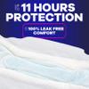 Always Maxi Overnight Feminine Pads with Wings for Women, Size 4, Overnight Absorbency, Unscented, Up to 100% Leak-Free Protection, 72 Count view 4