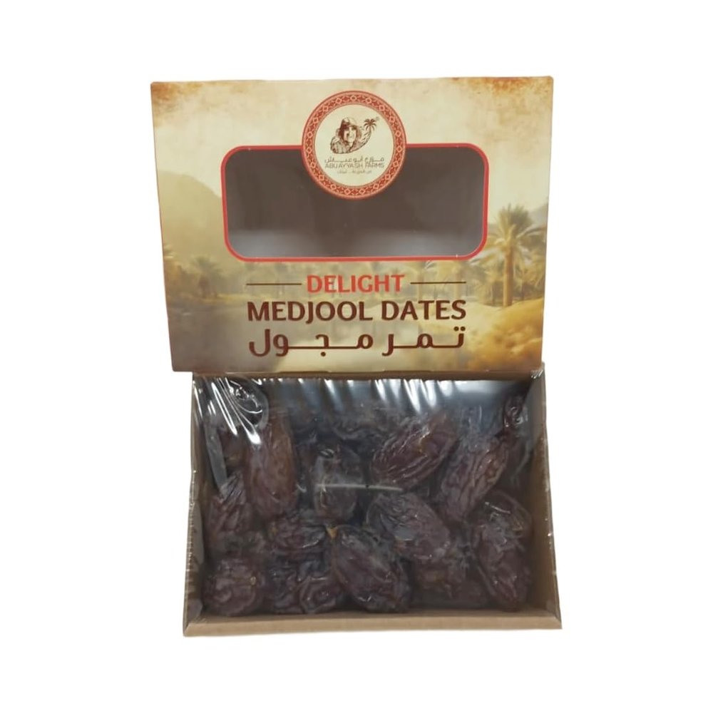 Abuayyash Farms Premium Delight Medjool Dates 2lb Pack Soft & Chewy Caramel Flavor Natural Whole Fruit for Baking, Desserts & Gourmet Pairing Non-GMO Vegan