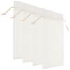 Zerodeko 4pcs Linen Wine Bottle Bags Drawstring Pouch Set 16x35.5cm White Sublimation Blank Wine Carrying Bags for Party Wrapping and Travel view 1