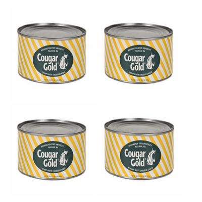 Cougar Gold Sharp White Cheddar Cheese, (Value Pack of 4) 30 oz can each, Washington State University