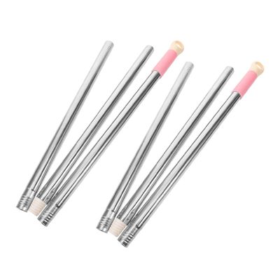 HIAKDOFT 2 Sets Stainless Steel Mop Extension Pole Connector Replacement Handles 123cm Telescopic Broom Stick Accessories for Home and Office Cleaning Random Color