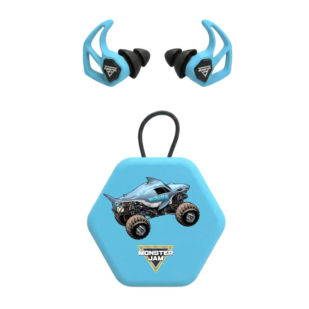 AXIL Monster JAM X30i Earplugs - X30 Megalodon - for Concerts, Work, Sleep - Toggle Sound Control, Dual Mode Noise Ear Protection, Custom Fit Ear Plugs, Water, Sweat Resistant