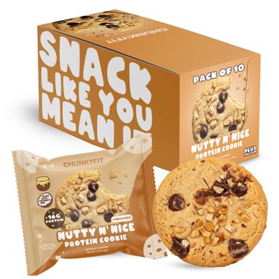 ChunkyFit Nutty n Nice Protein Cookie, 16g Protein, 1.95 oz, 10 Pk