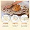 Bee's Wrap Beeswax Wraps for Food - Pack of 2 Bread Wraps - Meadow Magic & Honeycomb - Plastic Free Made in USA Reusable Bread Storage Bags - Organic & Sustainable Sourdough Bags view 2